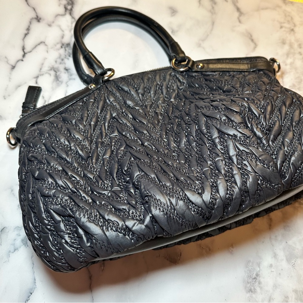 Coach Madison quilted nylon Lindsey 70th anniversary satchel
